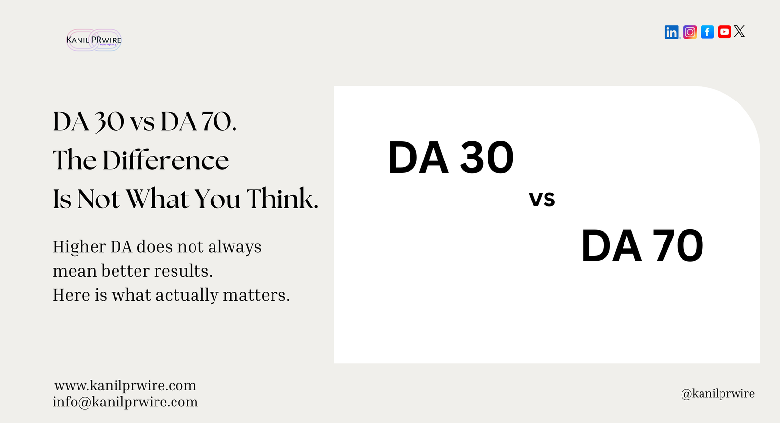 A DA 70 Guest Post and a DA 30 Guest Post. Here Is What Actually Differs.
